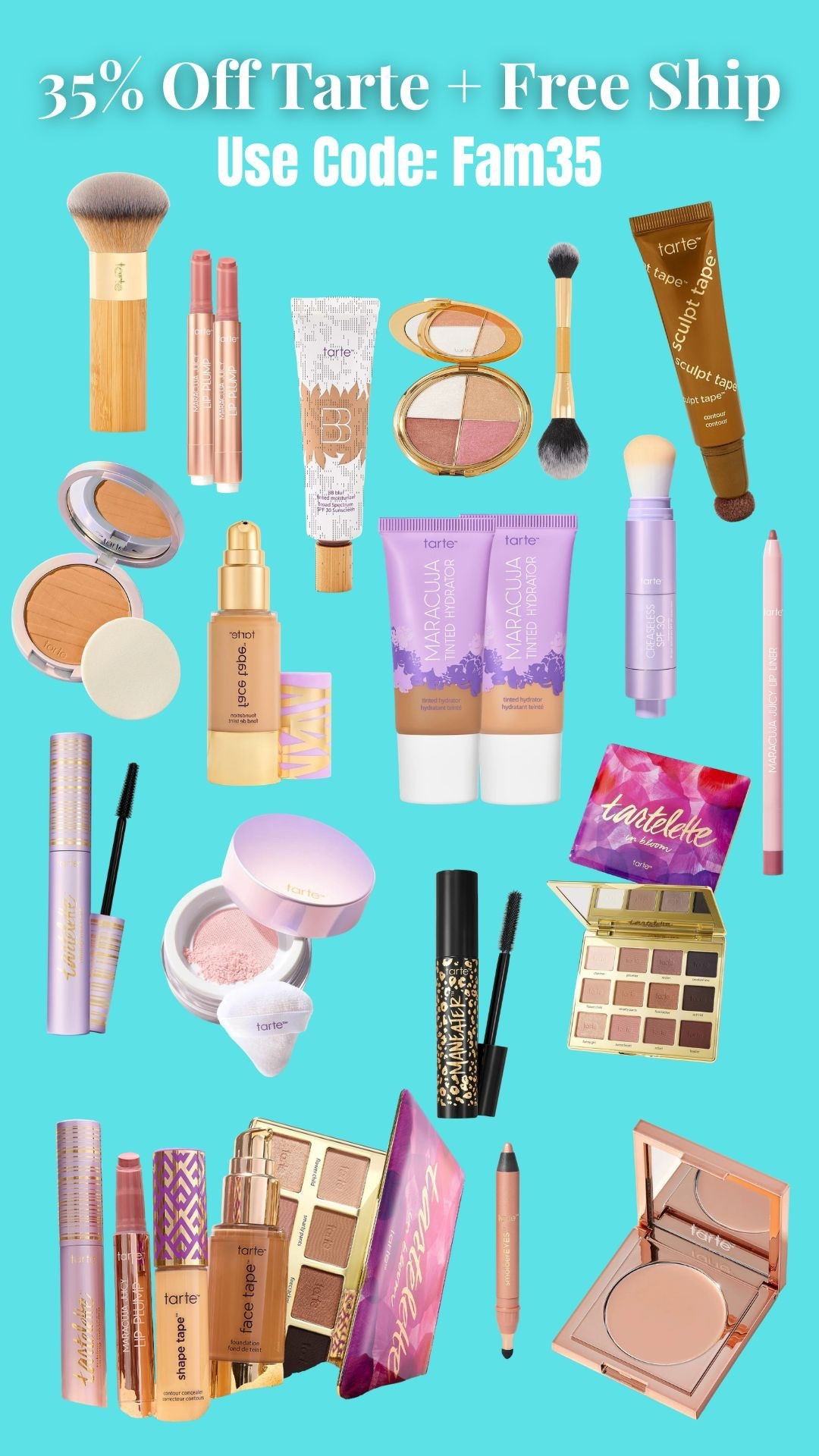 Huge Tarte Sale x! @Tarte Code: FAM35 for 35% off and free shipping on your entire order! 




#LTKBeauty #LTKSaleAlert #LTKselfcare