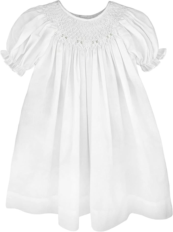 Petit Ami Baby Girls' Bishop Smocked Daydress | Amazon (US)