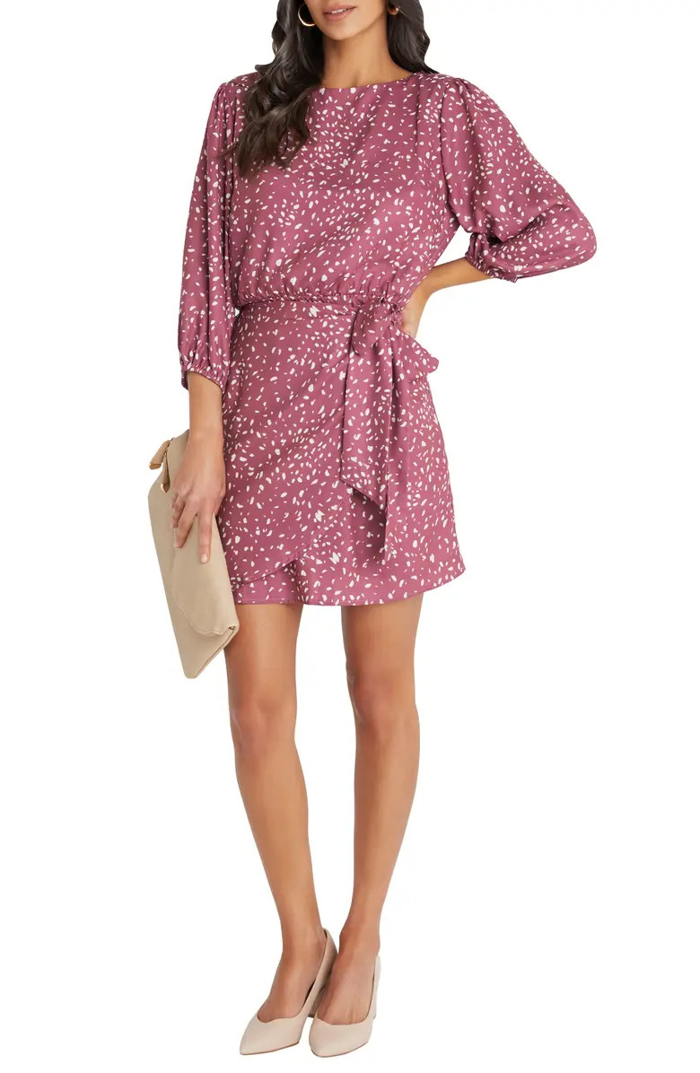 VICI Collection Printed Tie Waist Dress | Nordstrom | Nordstrom