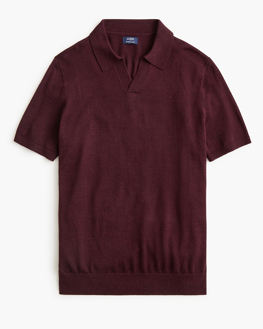 Merino wool-blend johnny-collar sweater-polo | J.Crew Factory