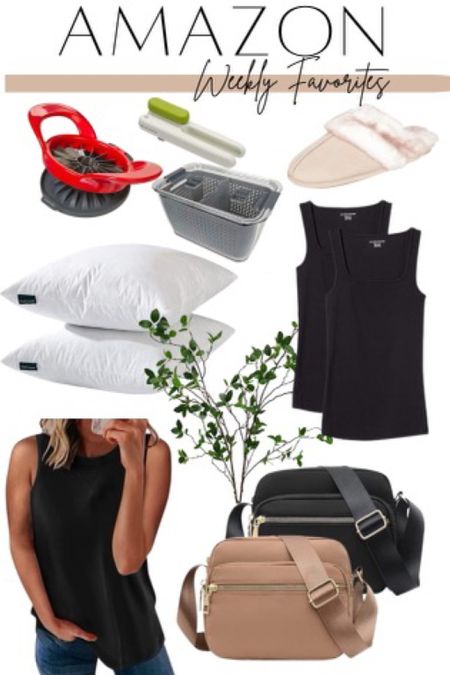 Our Amazon weekly favorites based on sales.  Tank top, kitchen accessories, Apple slicer, stems, can opener, first slippers, Refrigerator bins, the time Crossbody purse, Our favorite sheets, and lots more!

#LTKFind #LTKunder50 #LTKhome
