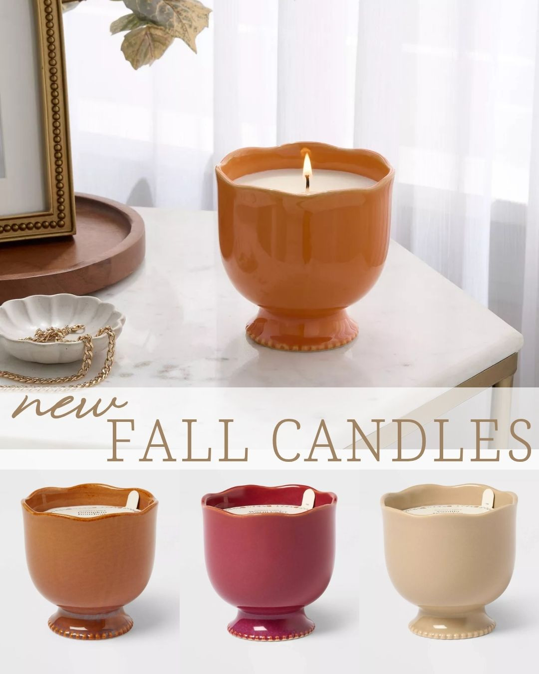 new fall candles at Target, fall style, home decor, scents, transition weather, ceramic candles, warm cider, cinnamon, pumpkin spice, vanilla 

 #LTKSeasonal #LTKHome