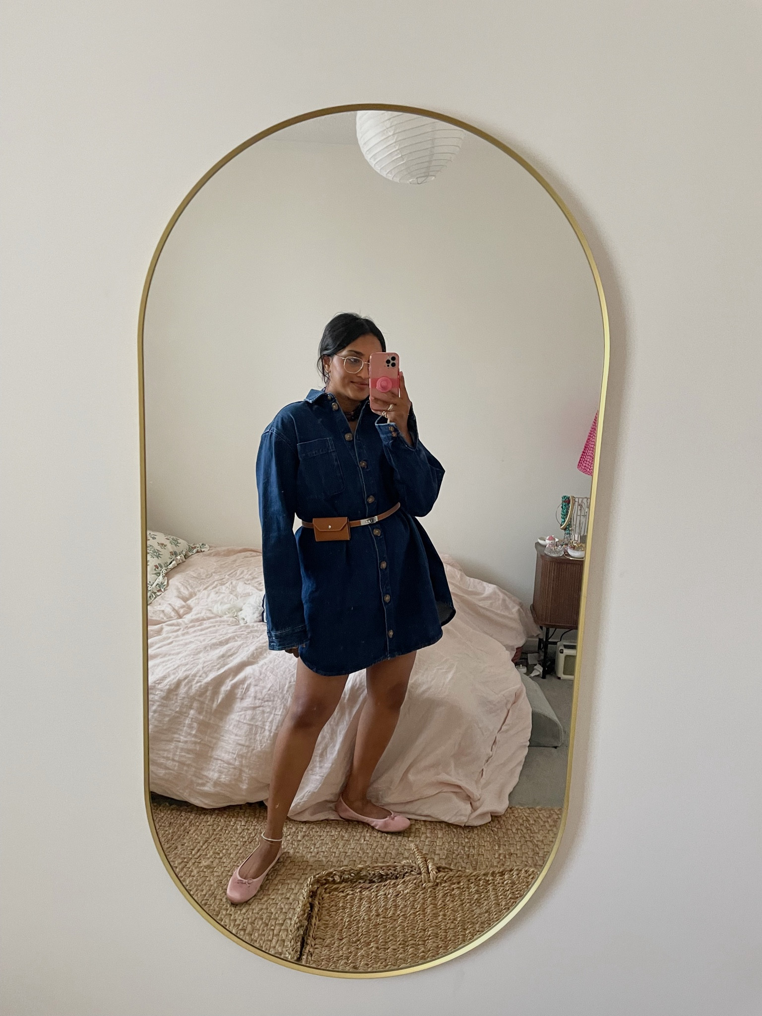 Denim shirt dress 
Waist belt outfit 

#LTKeurope #LTKSeasonal #LTKstyletip