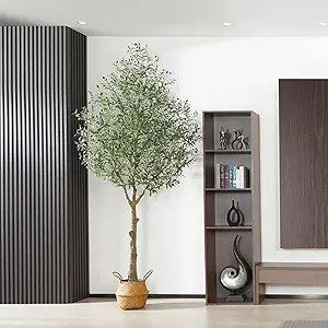 MOSADE Artificial Olive Tree 10 Feet Fake Olive Plant and Handmade Seagrass Basket, Perfect Tall ... | Amazon (US)