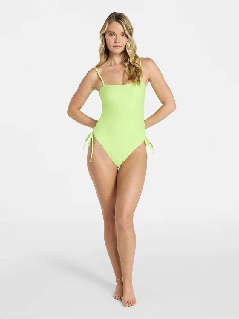 No Boundaries Essentials One-Piece Swimsuit, Women’s XXS-XXL | Walmart (US)