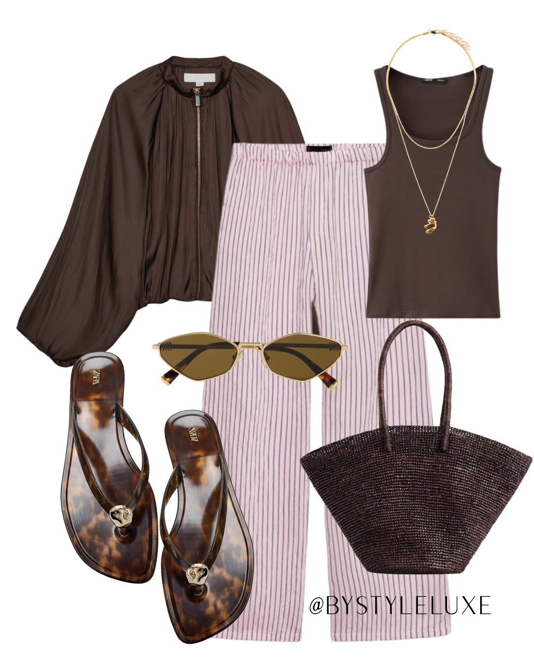 SUMMER STRIPED - A pop of colour with these pink striped trousers styled with brown tones for a chic look

#sandals #stripes #summeroutfit

#LTKsummer #LTKeurope #LTKuk
