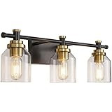 Create for Life 3-Light Bathroom Vanity Light,Industrial Wall Sconce Bathroom Lighting,Matte Blac... | Amazon (US)