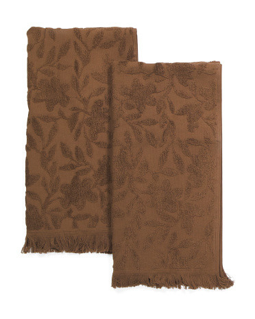 Set Of 2 Floral Hand Towels, Cotton | TJ Maxx
