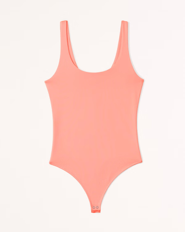 Sleek Seamless Fabric Scoopneck Bodysuit | Abercrombie & Fitch (US)