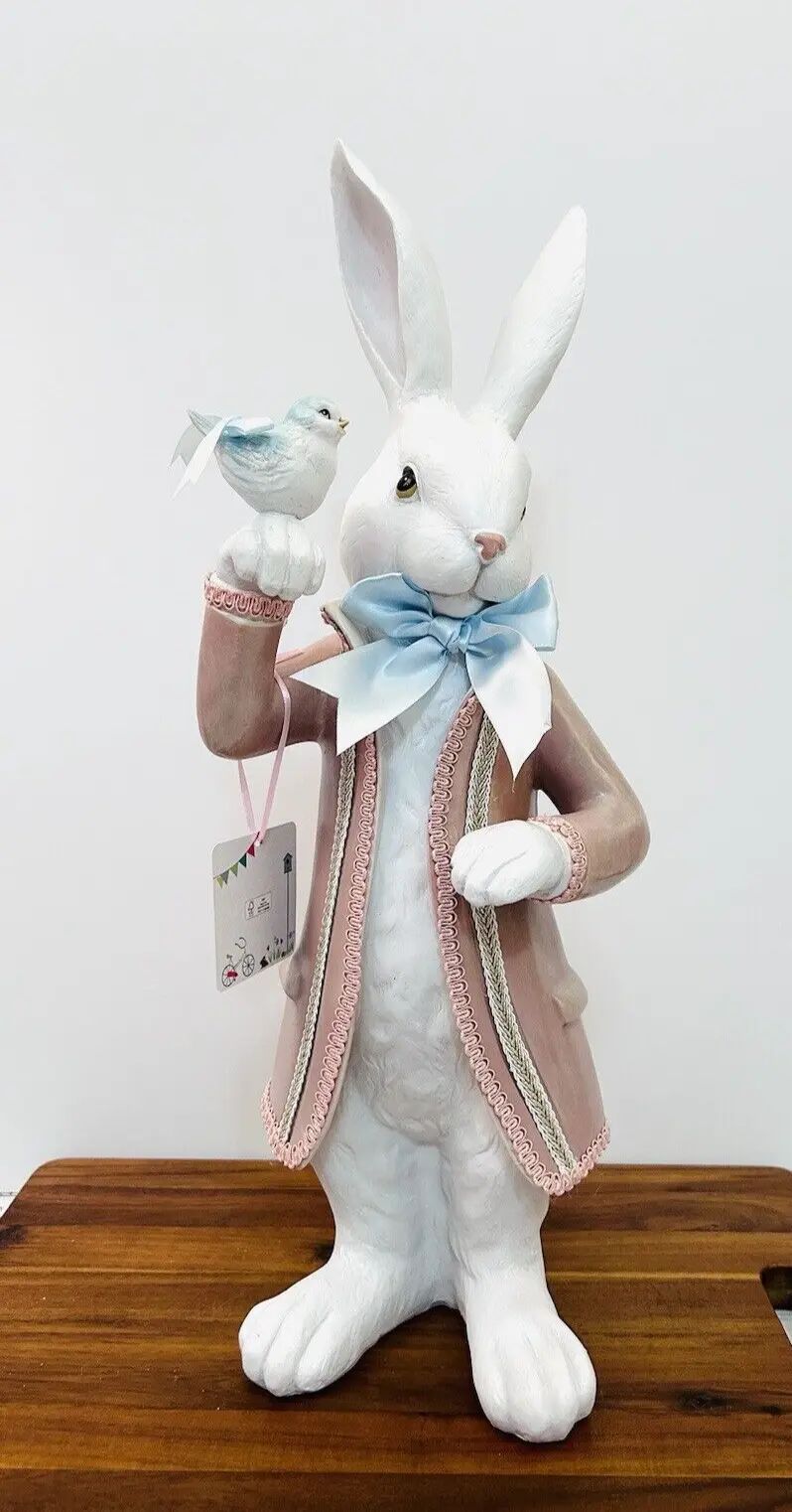 Gentleman Easter Bunny Rabbit In Coat Holding Blue Bird NEW  | eBay | eBay US