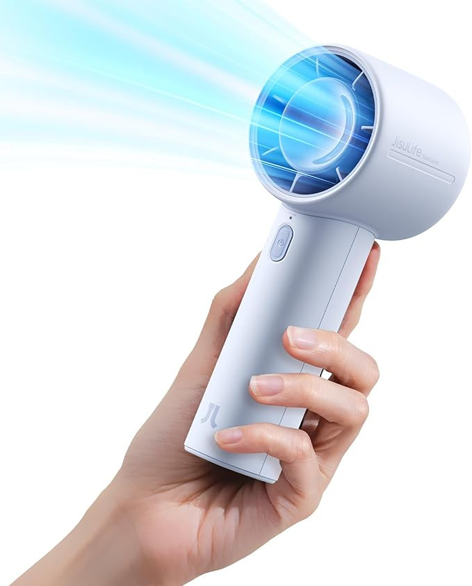 JISULIFE Portable Handheld Fan, 4000mAh Rechargeable Mini,Up to 22 Hours Cooling,5 Speed Strong W... | Amazon (UK)