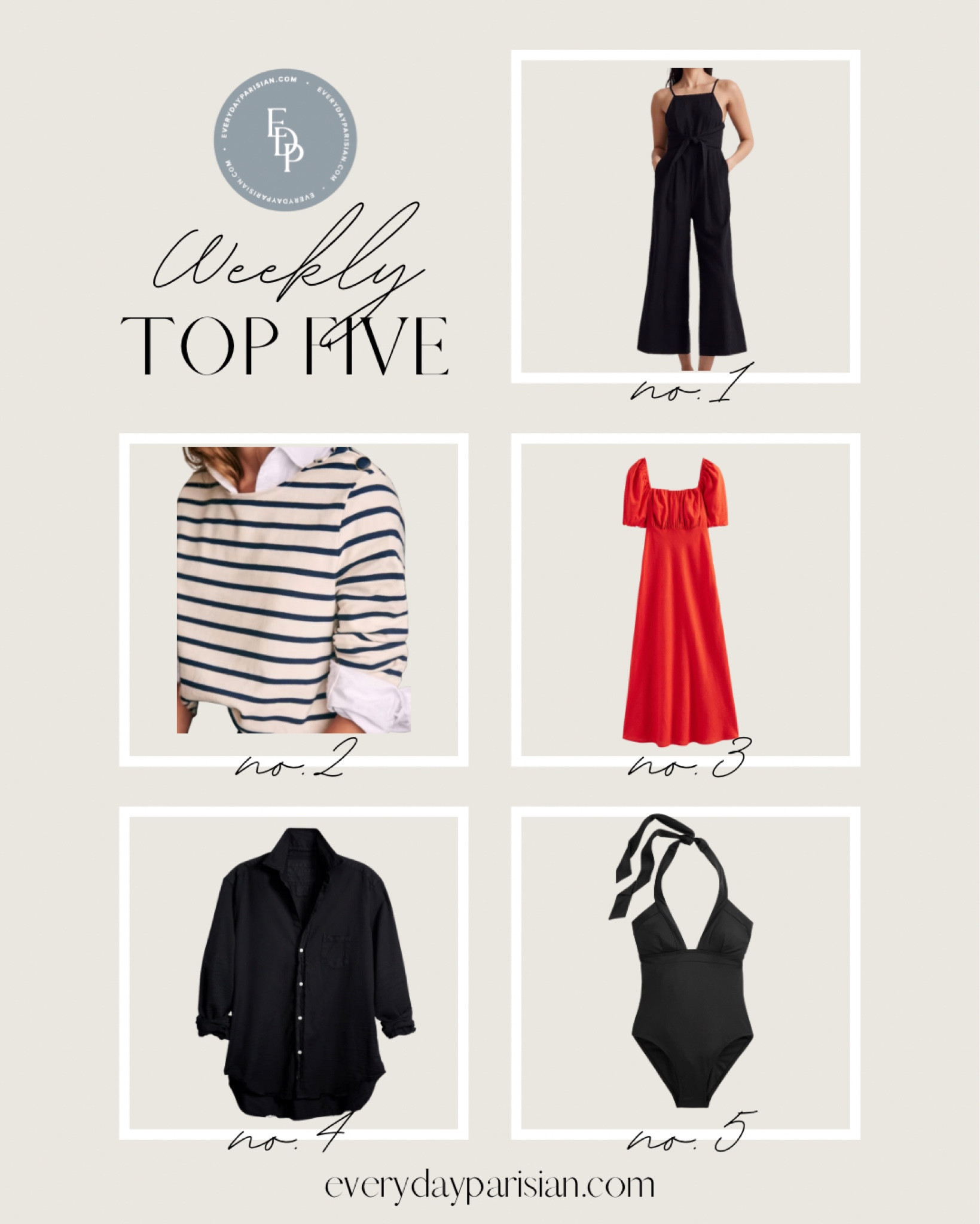 This week’s best sellers include an adorable swimsuit and dress from Boden. A super comfortable shirt from Frank & Eileen and a classic shirt from Sézane. 

#LTKstyletip #LTKSeasonal #LTKtravel