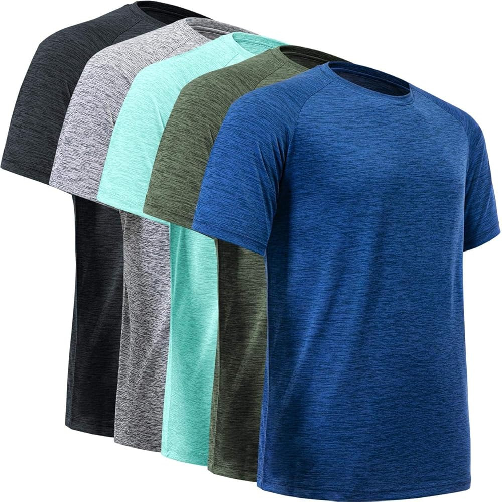 BALENNZ Workout Shirts for Men, Moisture Wicking Quick Dry Active Athletic Men's Gym Performance ... | Amazon (US)