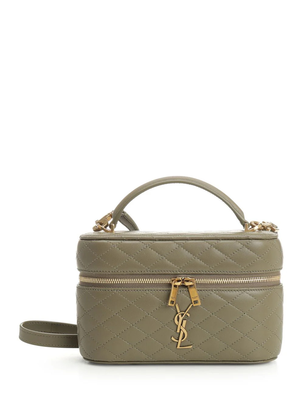 Saint Laurent-Vanity Gaby Small Leather Goods Grey-Donna | Wanan Luxury (ES)