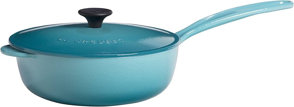 Le Creuset Enameled Cast-Iron 2-1/4-Quart Saucier Pan (Caribbean) | Amazon (CA)