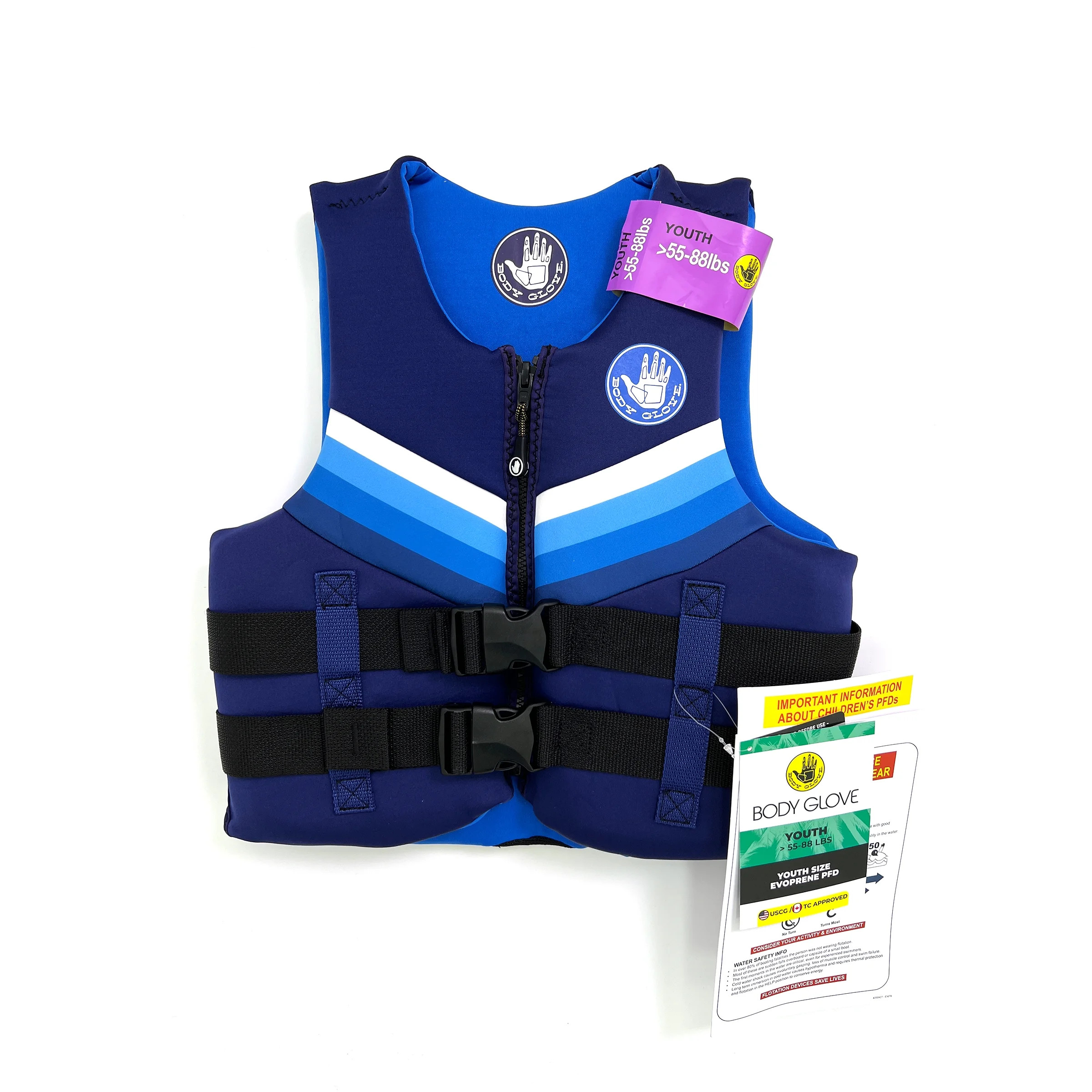 Body Glove Youth Boy Evoprene PFD, Life Jacket and Vest Teen Male 55-88 lbs., Blue | Walmart (US)