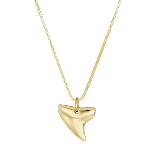 James Michelle Jewelry: Jaws Necklace for Women – Lifetime Color Guarantee – Waterproof, Non-Tarnish, Hypoallergenic, Gold PVD Coated – Perfect for Beach, Weddings, Holiday Gifts – Medium, 18” | Amazon (US)