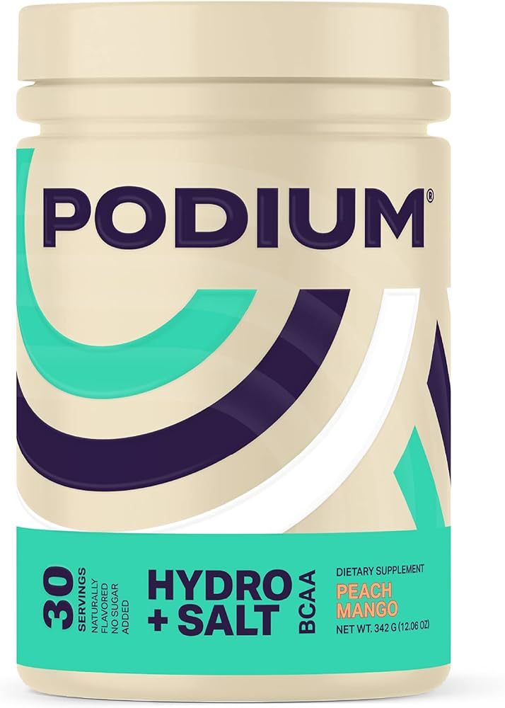 Podium Nutrition, Instantized BCAA Powder, Hydro and Salt, Mango Peach, 30 Servings, Electrolytes... | Amazon (US)