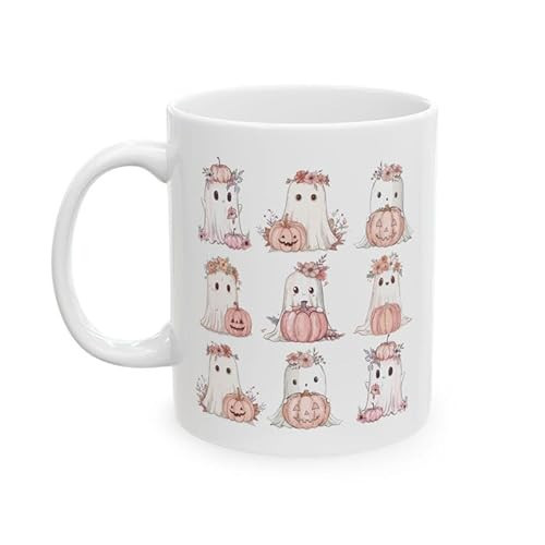 Pink Halloween Ghost Coffee Mug, Fall Coffee Mug, Pink Pumpkin, Fall Coffee Gift, Pink Halloween Decor, Pumpkin Spice Lover, Coffee Bar | Amazon (US)