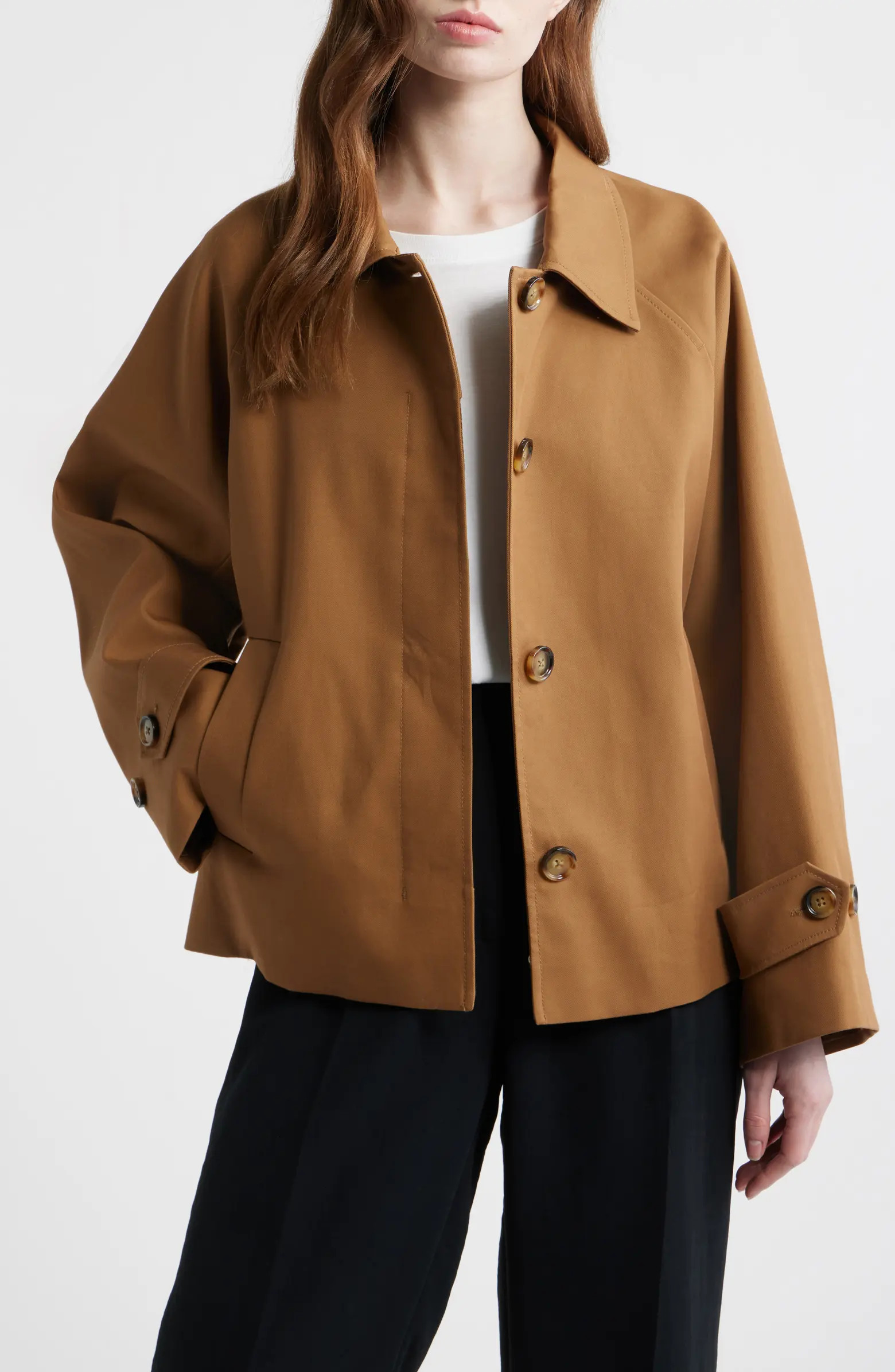 Cuba Oversize Short Cotton Trench Coat | Nordstrom