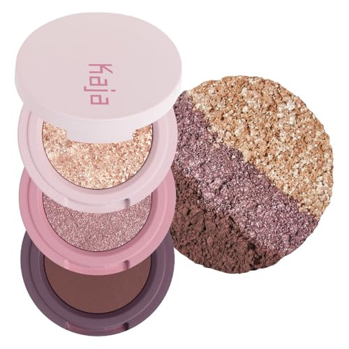 Kaja Eye Bento Collection - Bouncy Eyeshadow Trio | 17 Mauve Bouquet | Mauve Berry Tone | Vegan, Cruelty free | Amazon (US)