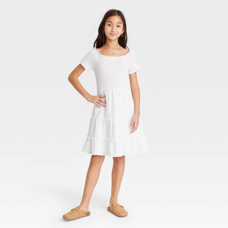 Girls' Smocked Tiered Dress - art class™ | Target