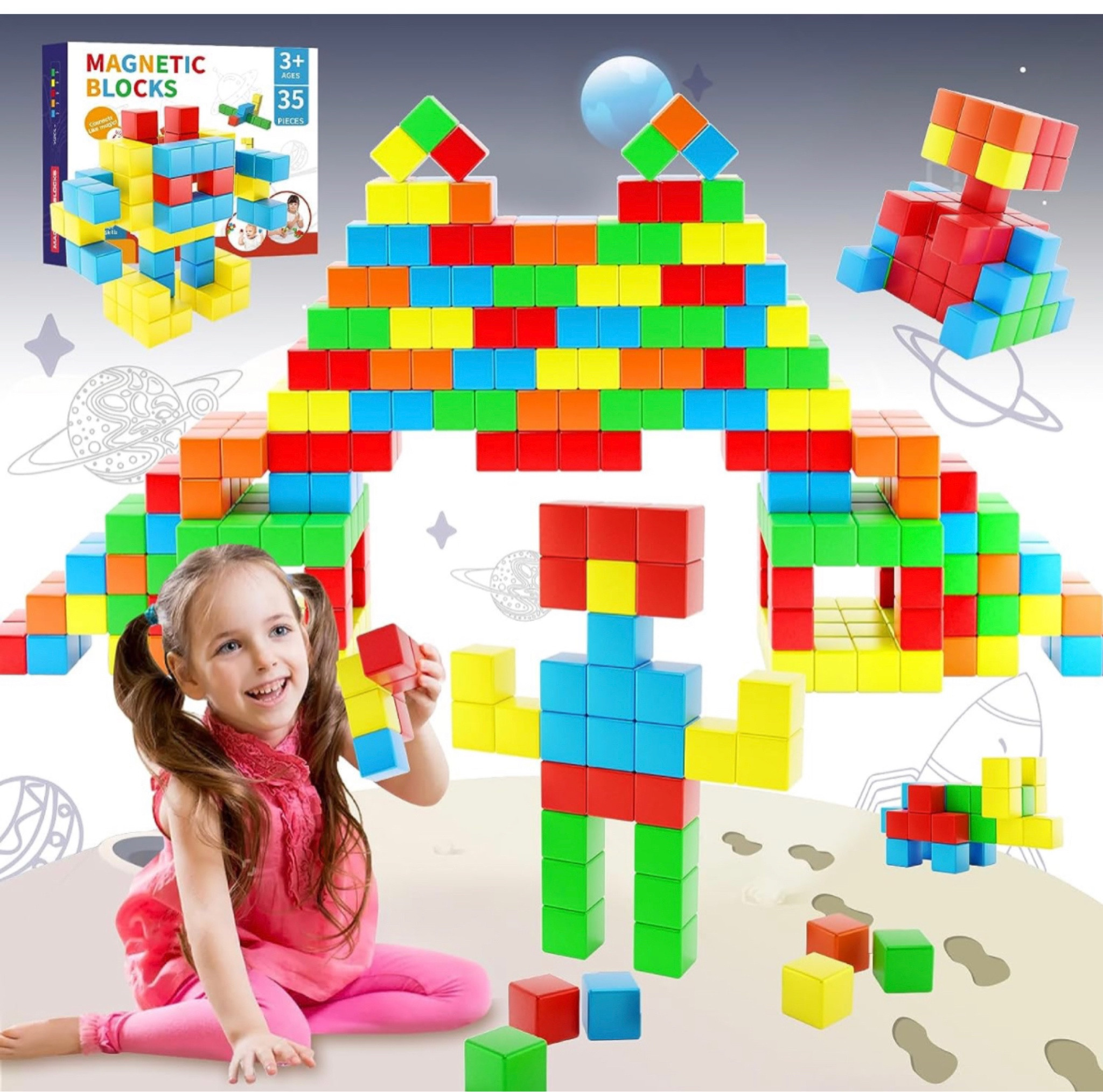  Magnetic Blocks, Toddler Toys for 3 4 5 Year Old Boys Girls, Stem Preschool Learning Magnet Sensory Toys and Gifts for Kids Building Blocks Cubes for Toddlers 3-5

#LTKGiftGuide #LTKCyberWeek #LTKHolidaySale