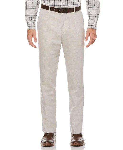 Big & Tall Linen Twill Suit Pant | Perry Ellis