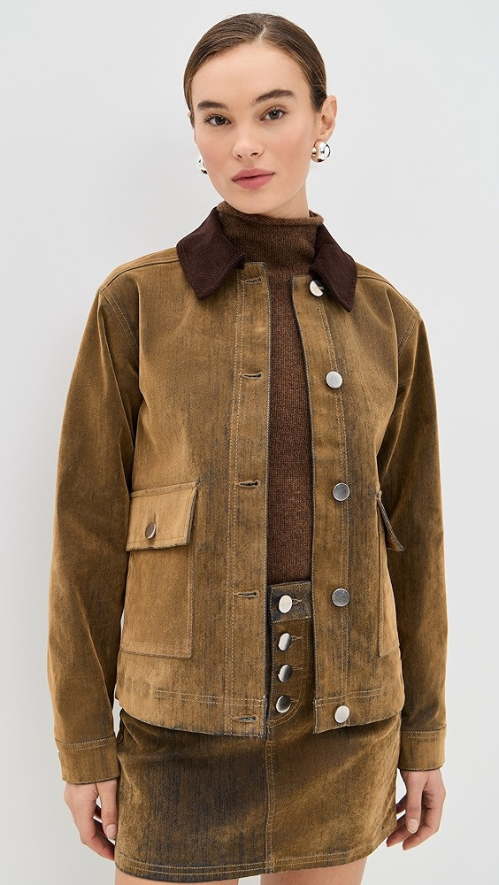 Bark Denim Flock Barn Jacket | Shopbop