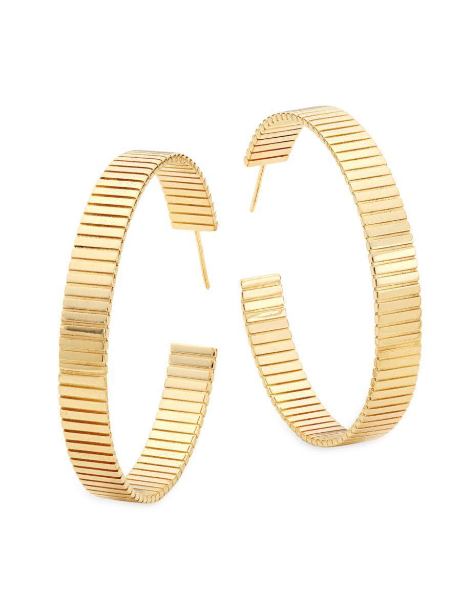 Odessa 14K-Gold-Plated Hoop Earrings | Saks Fifth Avenue