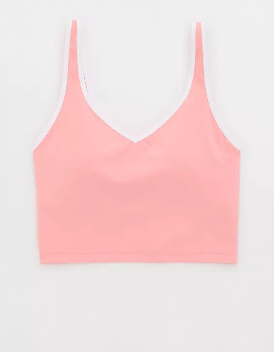 OFFLINE By Aerie Real Me Low Key Longline Sports Bra | American Eagle Outfitters (US & CA)