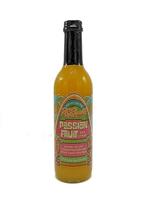 BG Reynolds Natural Tiki Cocktail Cane Syrup, Passion Fruit, 375 ml, Packaging May Vary | Amazon (US)