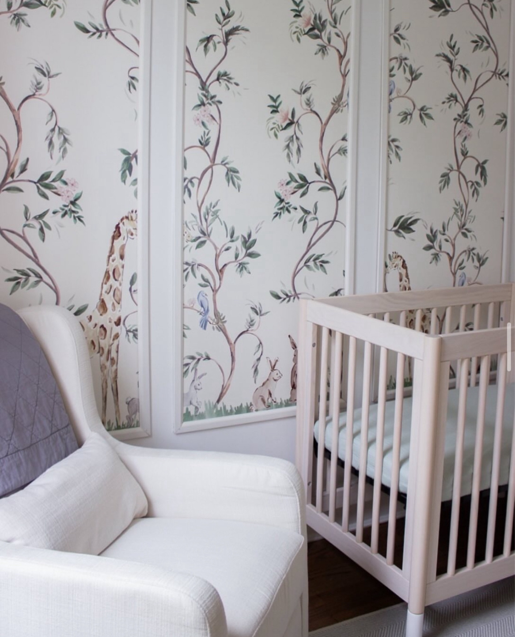 Sneak peak of the Cobble Hill nursery with animal wallpaper 🥰 

#LTKStyleTip #LTKBaby #LTKHome