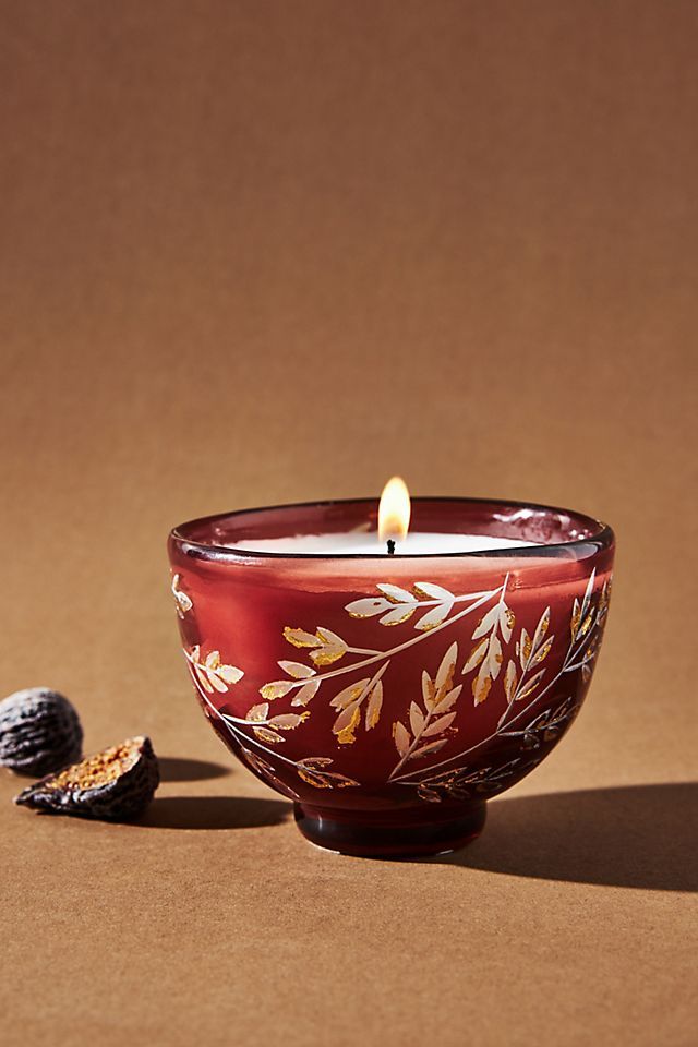 Foliage Glass Candle | Anthropologie (US)