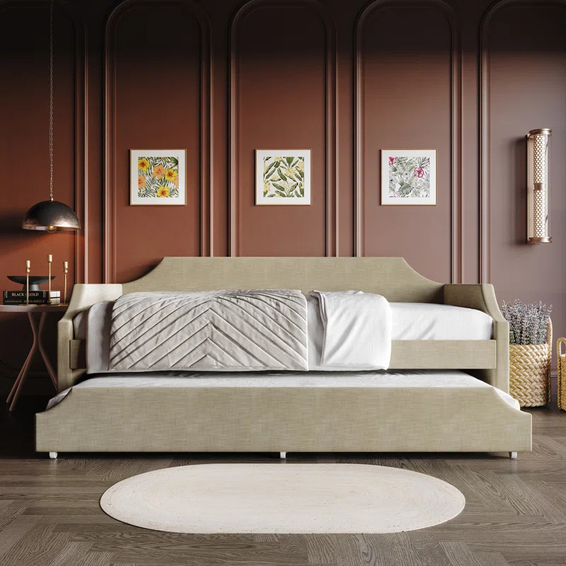 Pauleth Upholstered Daybed with Trundle | Wayfair North America