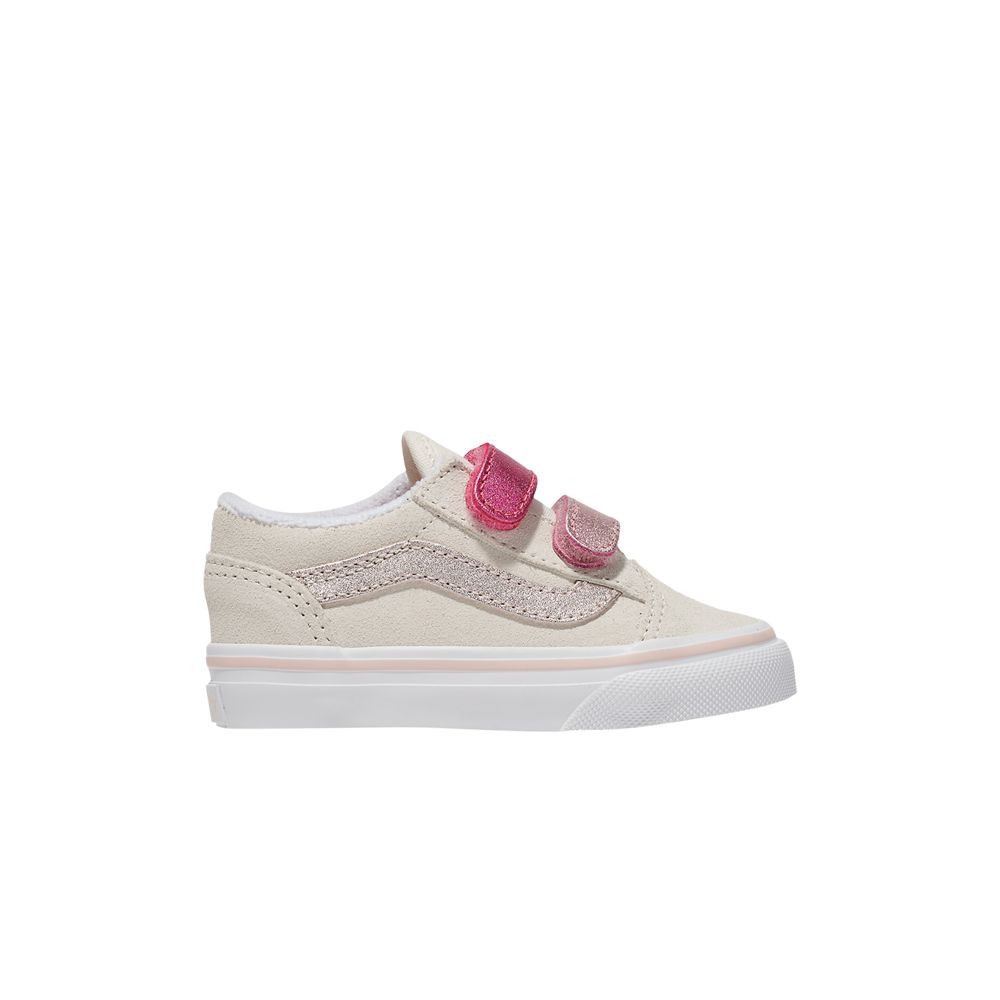 Vans Old Skool V Toddler 'Marshmallow Metallic Pink' | Cream | Infant Size 9.5 | GOAT
