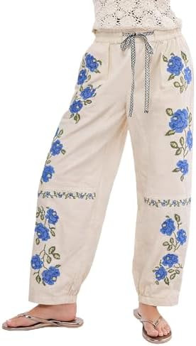 Kedera Mid Rise Barrel Jeans for Women Embroidered Wide Leg Denim Pants Boyfriend Baggy Jeans wit... | Amazon (US)