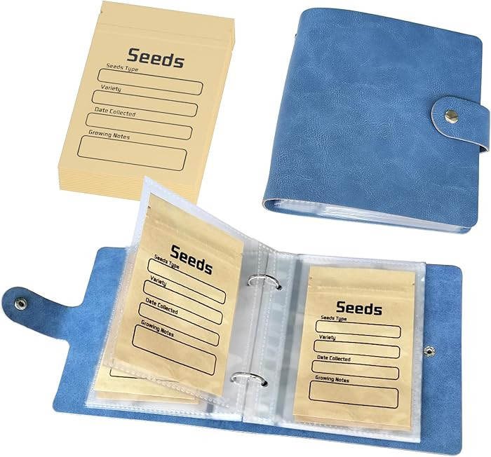 coutnier Seed Organizer Binder with 50 PCS Resealable Seed Envelopes - 50 Storage Pockets, 3.5x5 ... | Amazon (US)