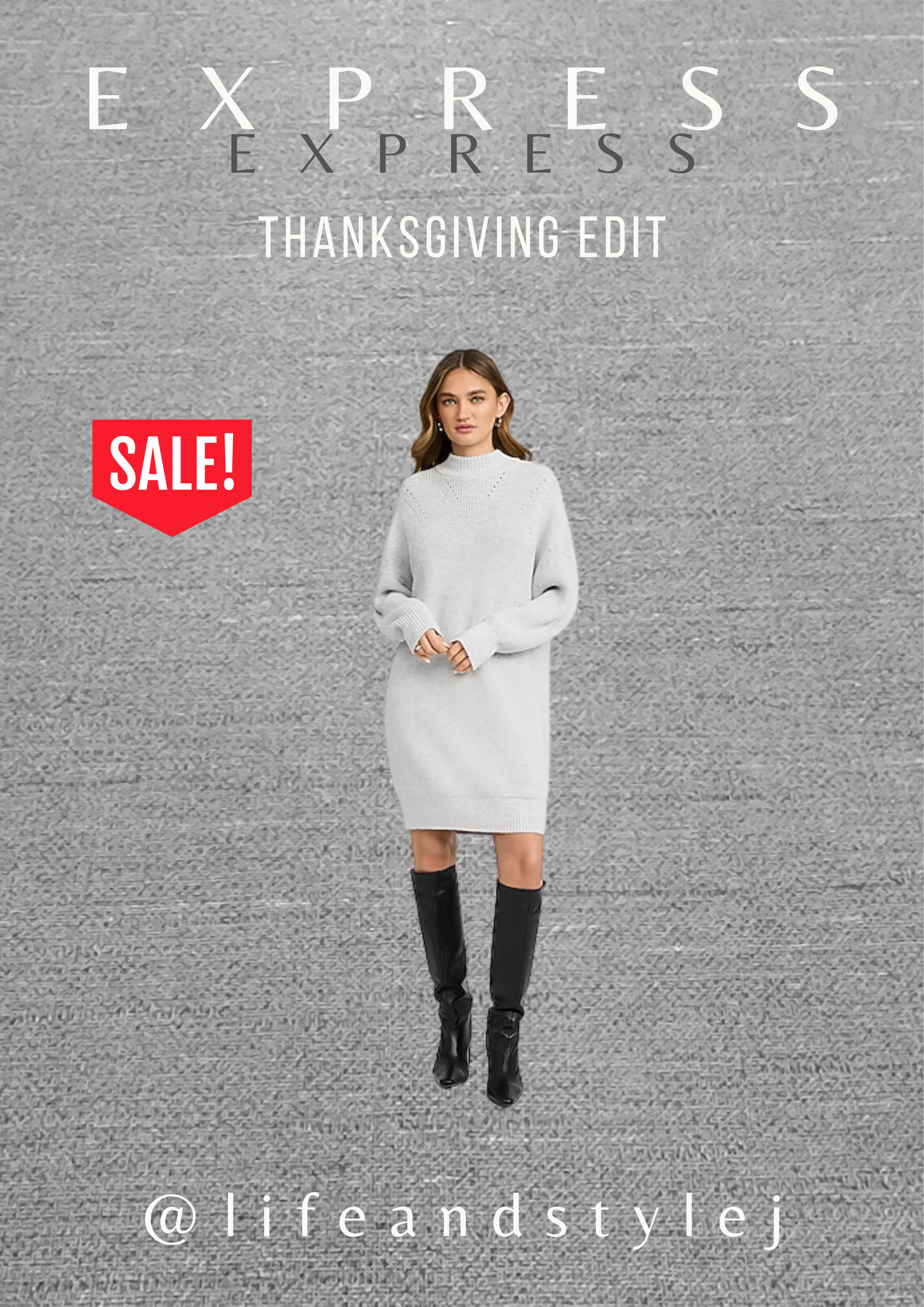 Make a statement at Thanksgiving dinner in the Express Mock Neck Long Sleeve Mini Sweater Dress. Pair it with knee-high boots and a statement necklace for a chic, seasonal look, or with tights and loafers for a cozy, autumnal style. Perfect for midlife women who embody ageless fashion.

#MidlifeFashion #AgelessStyle #ThanksgivingOutfitInspo #WomenOver40Style #FallFashionMustHaves  

 #LTKSeasonal #LTKOver40 #LTKSaleAlert