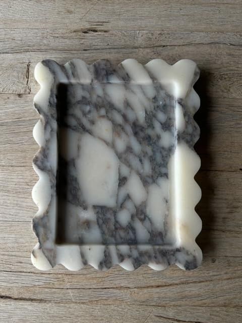 Viola Marble Scallop Marble Tray | Amazon (US)