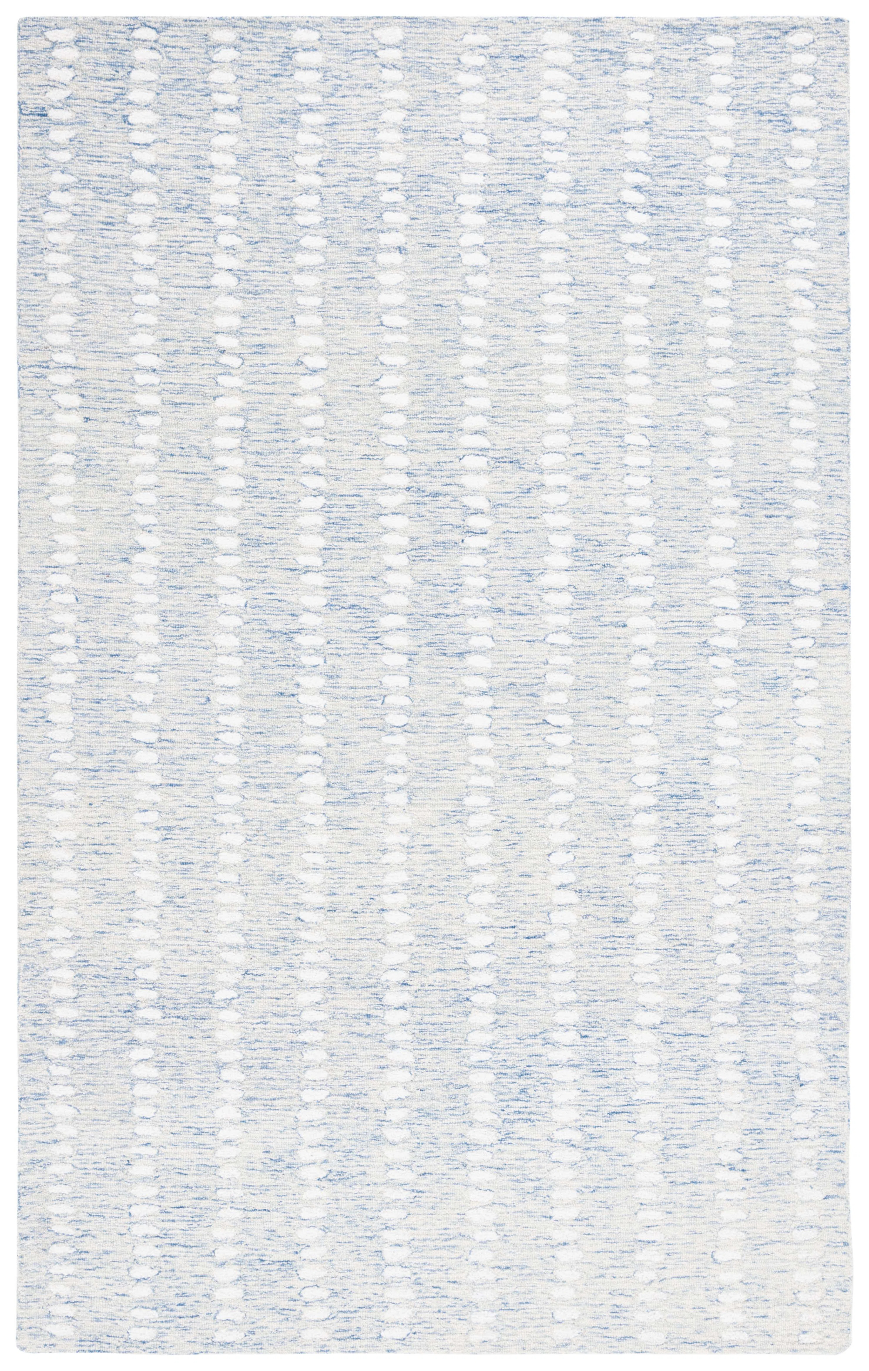 Vrooman Hand Tufted Wool/Chenil/Cotton Abstract Rug in Ivory/Blue | Wayfair North America
