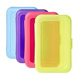 Amazon Basics 4-Pack Large Pencil Cases - Durable Plastic School Supply Pencil Box - Multi-Color ... | Amazon (US)