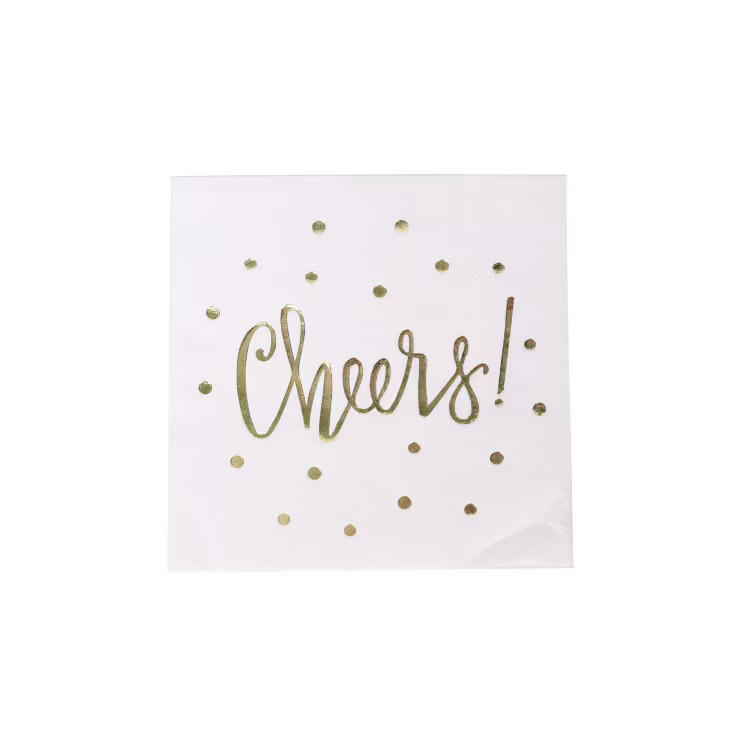 30ct 'Cheers' Beverage Napkins - Spritz™ | Target