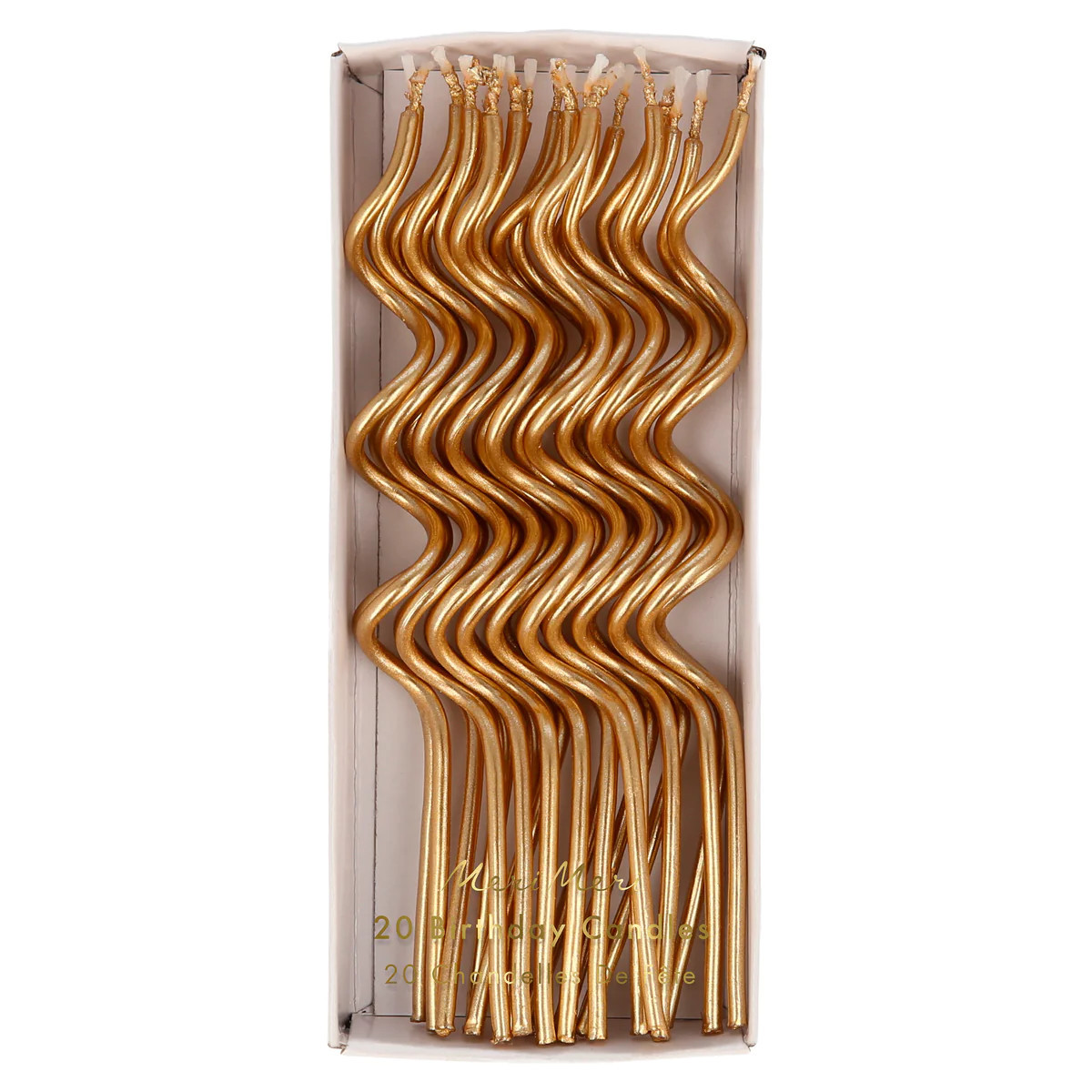Gold Swirly Candles (x 20) | Meri Meri