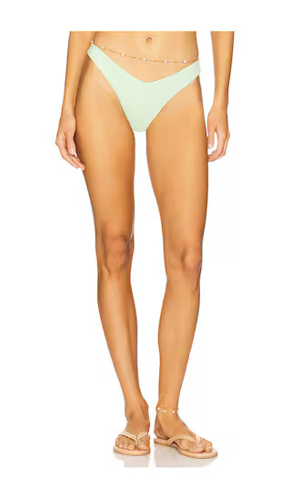 Shelley Cheeky Bikini Bottom in Matcha Latte | Revolve Clothing (Global)