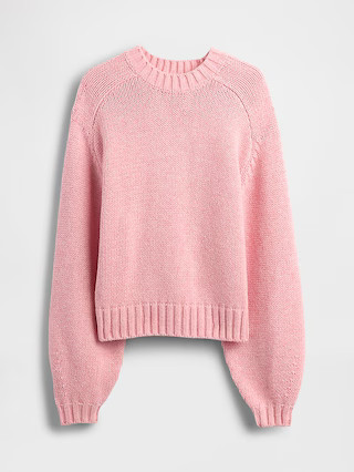 Cotton-Blend Relaxed Crewneck Sweater | Gap (US)