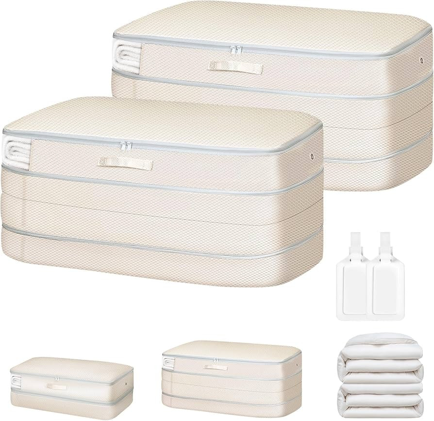 Comforter Storage Bag - Large Capacity Bedding Storage Bags Ultra Space Saving Self Compression O... | Amazon (US)