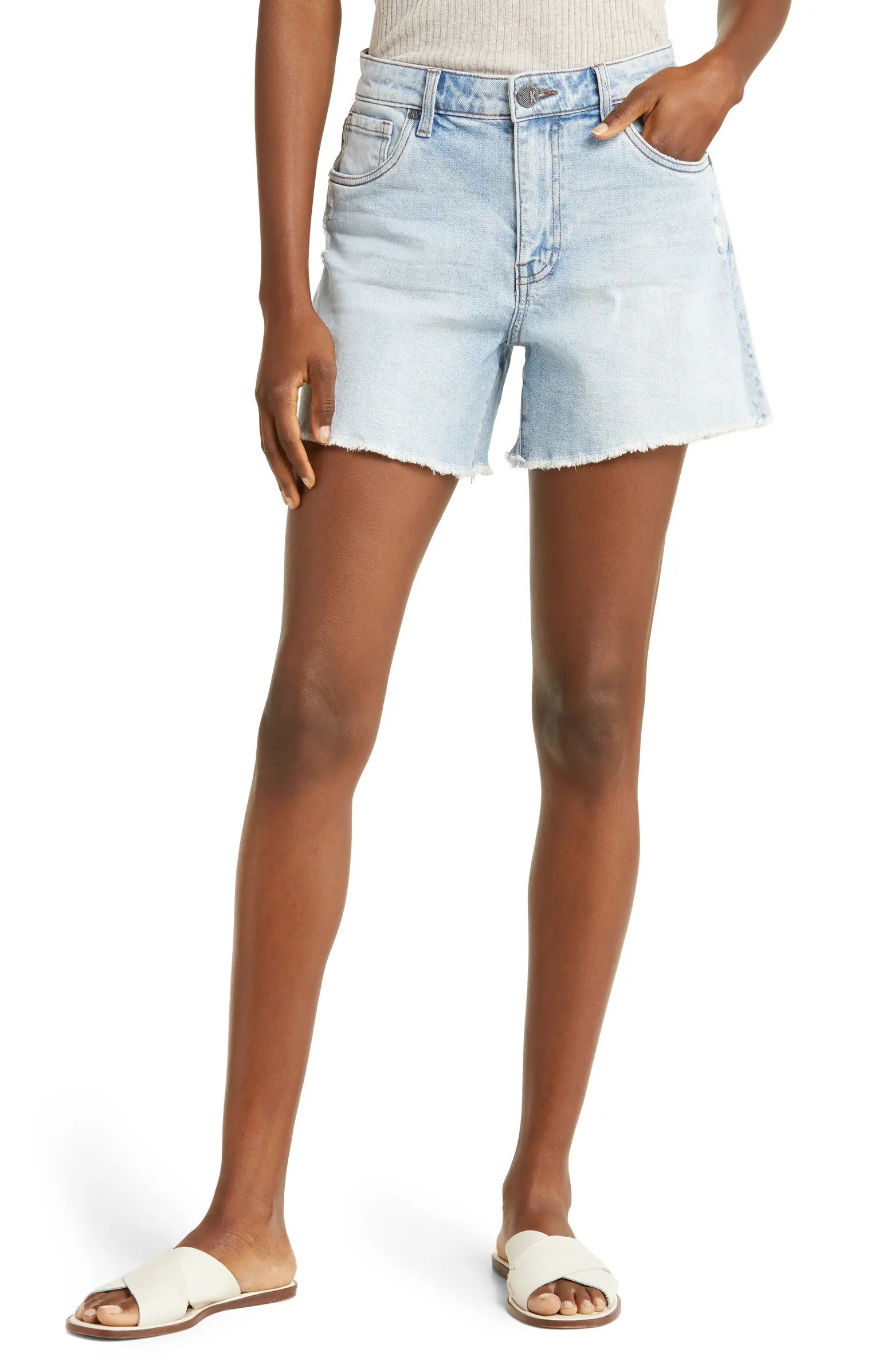 Jane Fray Hem High Waist Denim Shorts | Nordstrom