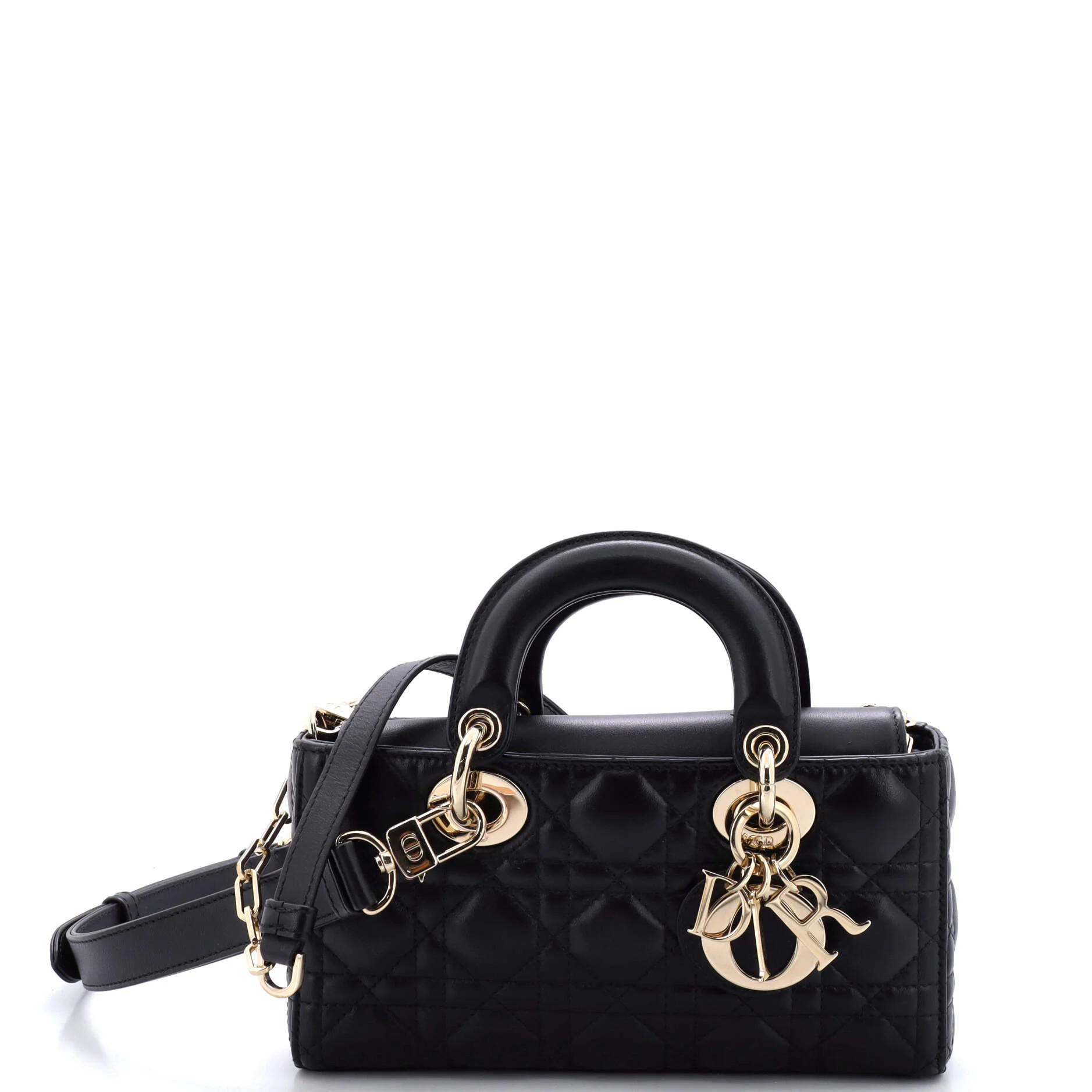 Lady D-Joy Bag Cannage Quilt Lambskin Small | Shop Simon