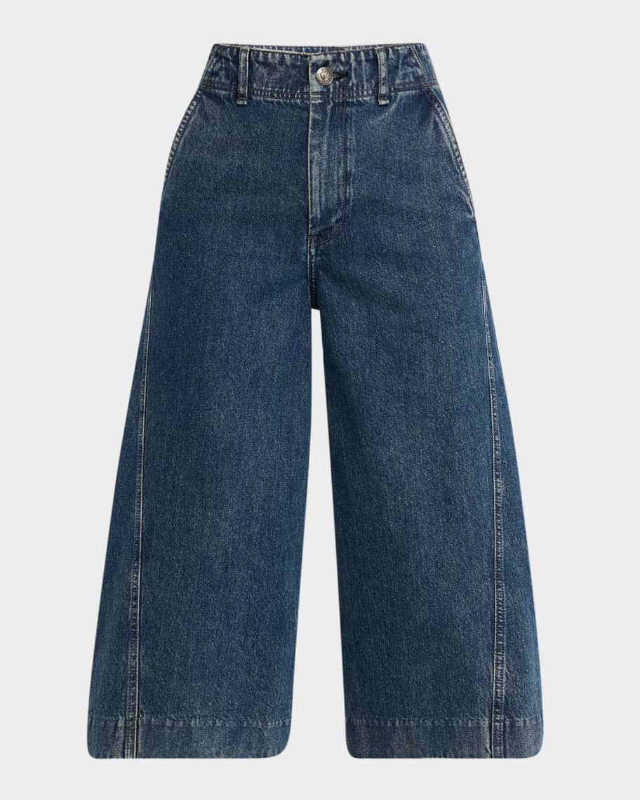 Rag & Bone Jamie High-Rise Tailored Culotte Jeans | Neiman Marcus